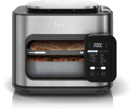 Olla multifunción NINJA SFP700EU, gris/negra, olla combinada, 12,5 L, 12 modos de cocción, incluyendo freidora de aire.