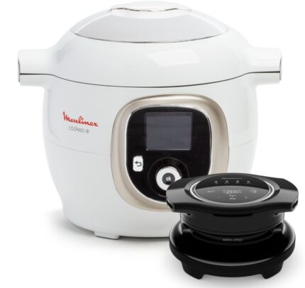 Cookeo MOULINEX CE85XAF0 blanco 6 L, 9 modos de cocción + Extra Crujiente