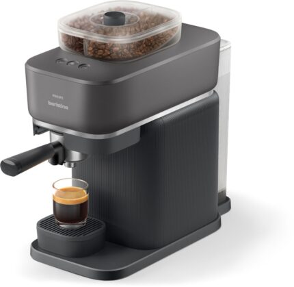 Cafetera espresso PHILIPS Baristina BAR320/60, automática, con depósito de agua de doble compartimento, color negro.